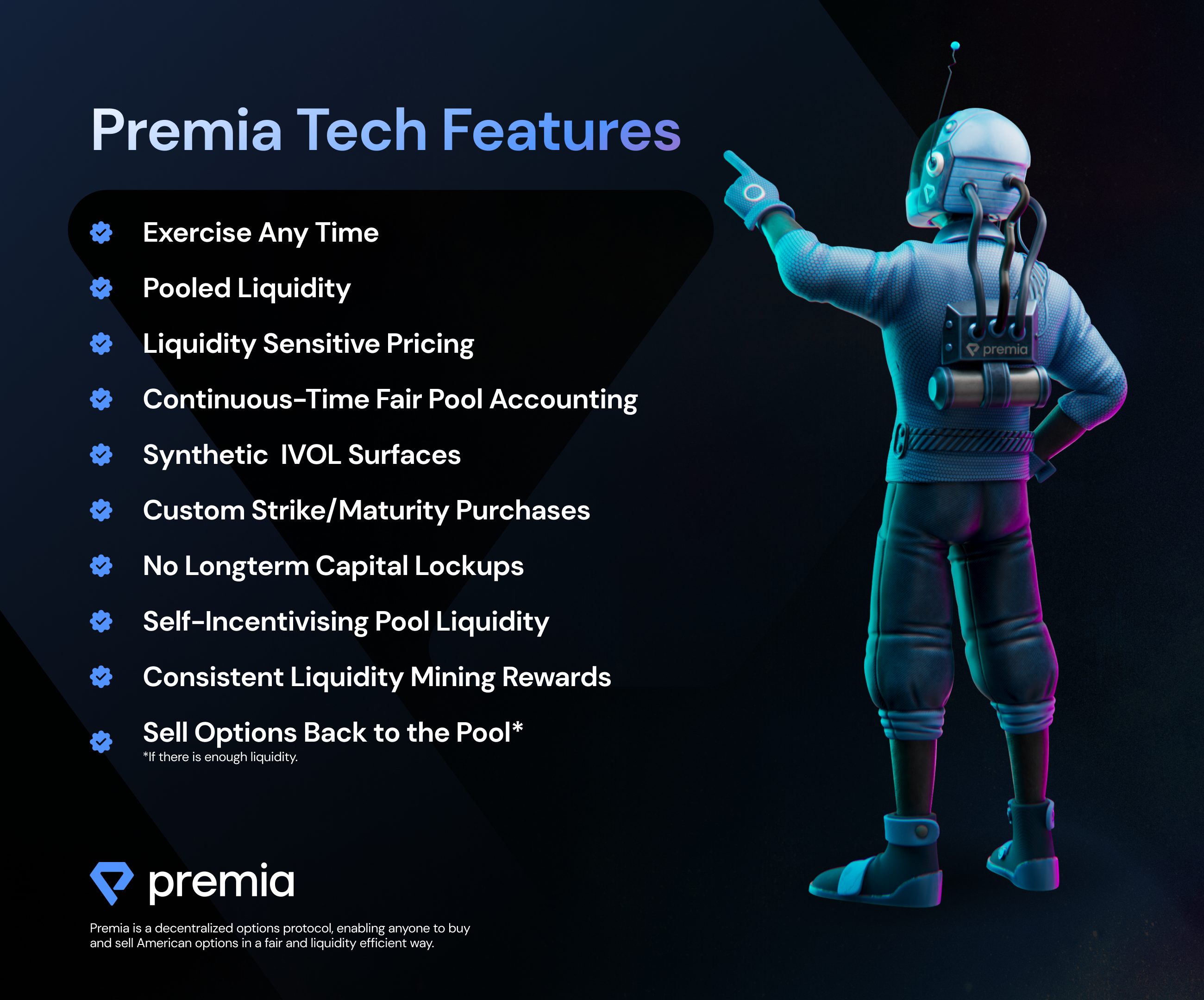 options benefits with premia crypto